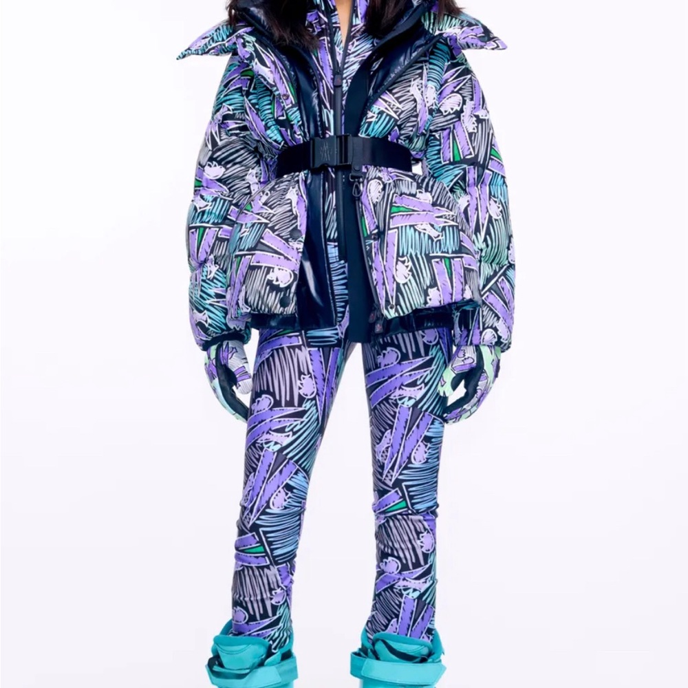 Moncler GENIUS 3 Moncler Grenoble Tuta printed ski suit NWT